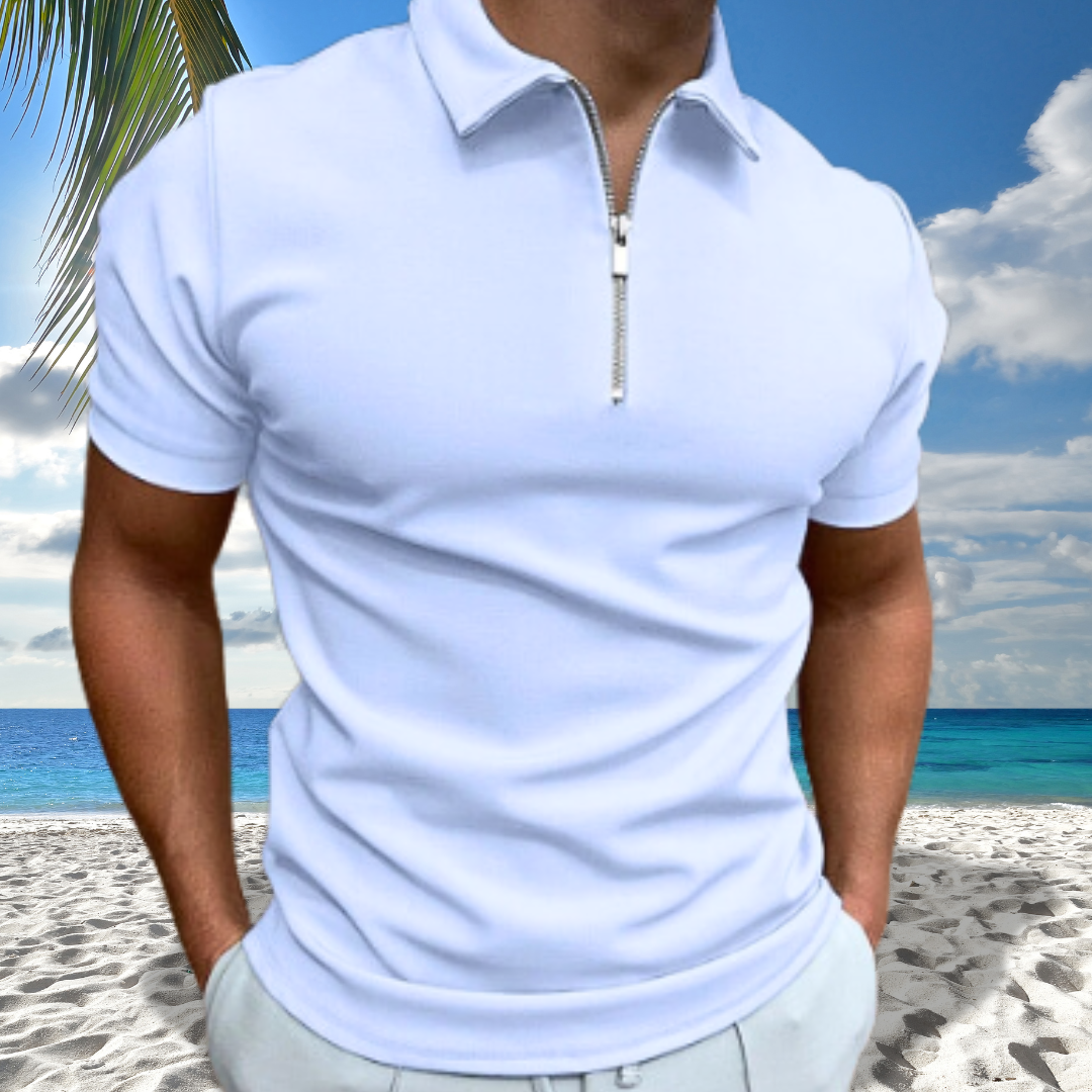 Santiago Zip-Up Polo