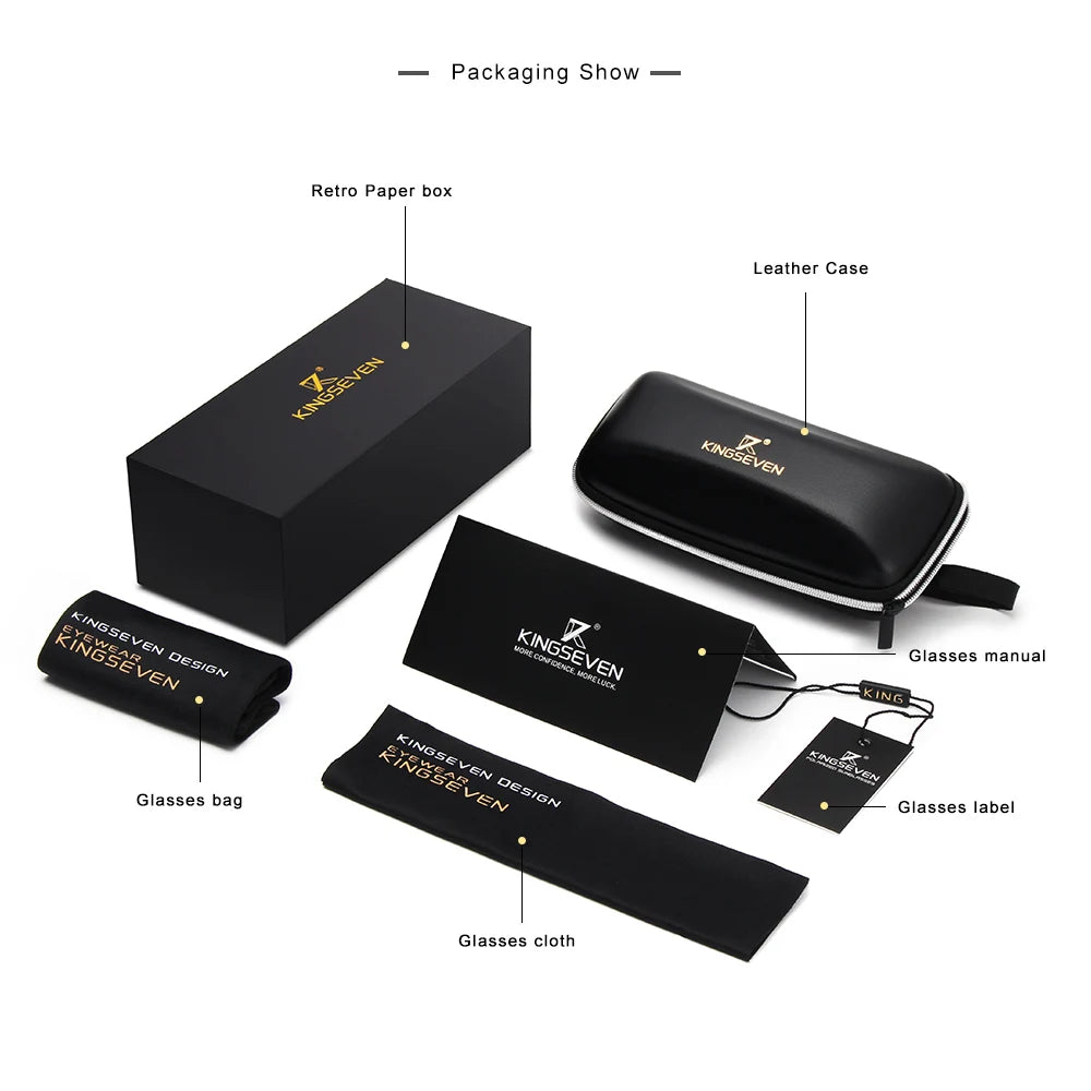 Kingseven ronde gepolariseerde bril