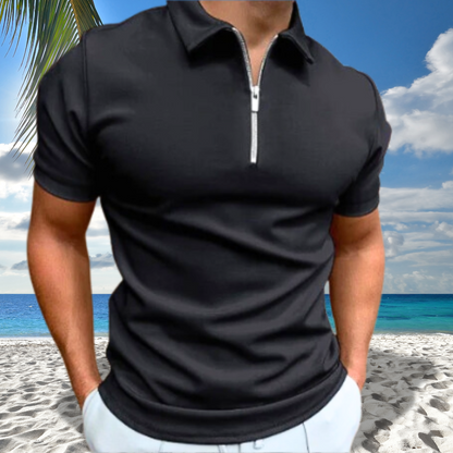 Santiago Zip-Up Polo