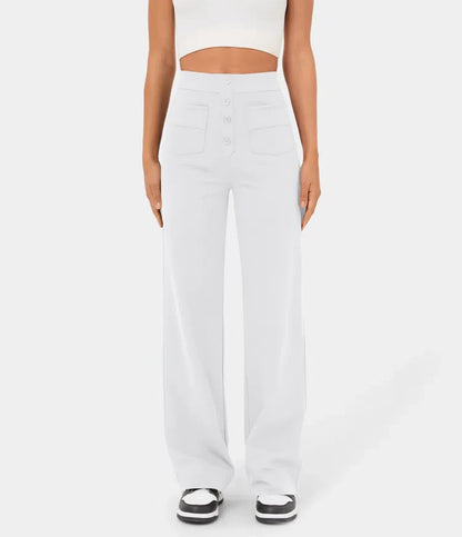 Elsa elastische broek met een hoge Taille